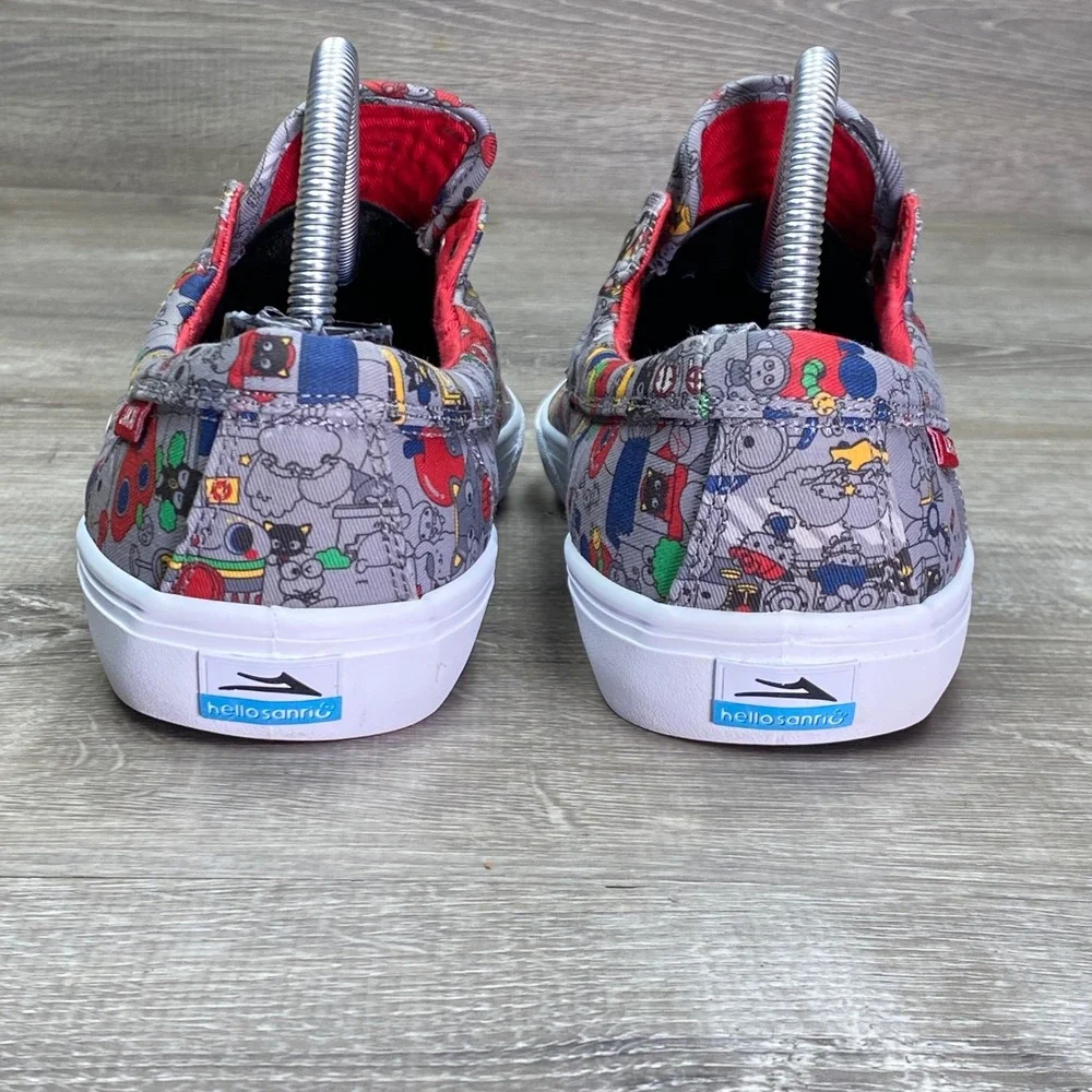 Lakai Camby Skate Shoes Mens 10 Grey Hello Sanrio Character Print Sneakers